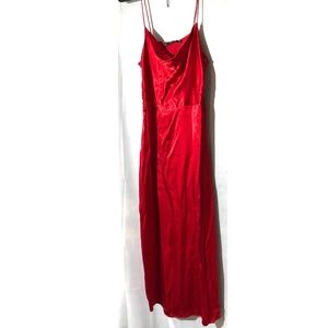 ZARA RED MAXI WITH MATCHING BELT NWT SIZE MED.